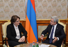  President received the Minister of Defense of Georgia Tinatin Khidasheli