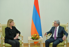 Նախագահն ընդունել է ԵՄ արտաքին քաղաքականության և անվտանգության հարցերով բարձր ներկայացուցիչ Ֆեդերիկա Մոգերինիին