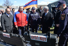 President attended the ceremony of opening of the Armenian-Russian Humanitarian Response Center
