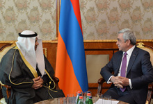  President received the Minister of Kuwait for Justice, Religious Estate, and Islamic Issues Yacoub Abdulmohsen Al Sanea