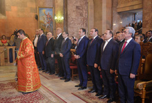 President Serzh Sargsyan attends Candlelight Divine Liturgy