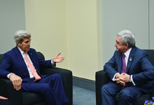 President Serzh Sargsyan met with the Secretary of State John Kerry