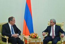  President Serzh Sargsyan received the RF Minister of Foreign Affairs Sergey Lavrov