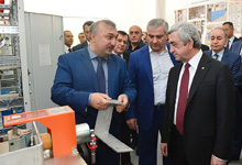  President Serzh Sargsyan was present at the launch of the production of high-quality electro-technical equipment