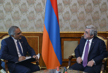 Նախագահն  ընդունել է Հայաստանում Հնդկաստանի դեսպան Սուրեշ Բաբուին