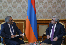  Президент Серж Саргсян принял посла Индии в Армении Суреша Бабу