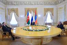 Սանկտ Պետերբուրգում Հայաստանի, Ռուսաստանի և Ադրբեջանի նախագահները հանդես են եկել համատեղ հայտարարությամբ
