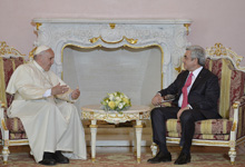  President Serzh Sargsyan had a private meeting with His Holiness Pope Francis