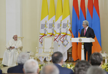 A Reception in Honor of His Holiness Pope Francis took place at the Presidential Palace