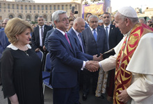  President Serzh Sargsyan attended the Ecumenical ceremony and Prayer for Peace