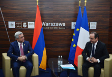 President Serzh Sargsyan in Warsaw met with the President of France Fran&ccedil;ois Hollande 