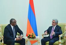 Президент принял верительные грамоты новоназначенного посла Эфиопии в Армении