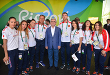 Президент в Рио-де-Жанейро встретился со спортсменами, представляющими Армению на 31-х летних олимпийских играх
