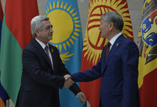  Президент Серж Саргсян в Бишкеке принимает участие в заседании Совета глав государств-участников СНГ