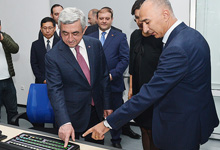 President Serzh Sargsyan Visits Armenian Public Television Headquarters