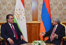 President Serzh Sargsyan met with the President of Tajikistan Emomali Rahmon 