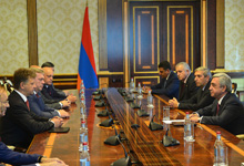 President received delegation headed by the RF Minister of Transportation Maxim Sokolov