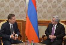 Президент Серж Саргсян принял председателя правления компании &laquo;Газпром&raquo; Алексея Миллера