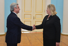  The newly appointed Ambassador of Finland to Armenia presented her credentials to President Serzh Sargsyan