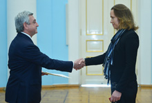  Ambassador of Estonia Kai Kaarelson presented her credentials to President Sargsyan