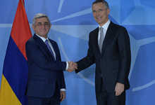 Meeting between President Serzh Sargsyan and NATO Secretary General Jens Stoltenberg commenced in Brussels