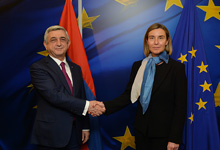 Президент в Брюсселе встретился с высоким представителем ЕС, вице-председателем Европейской комиссии Федерикой Могерини
