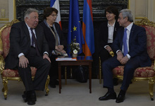 President met with the President of French Senate G&eacute;rard Larcher