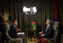 Интервью Президента Сержа Саргсяна индийскому телеканалу "Дурдаршан"
