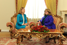 Armenia First Lady Rita Sargsyan hosts Moldova First Lady Galina Dodon