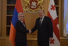 President Serzh Sargsyan arrives in Georgia on official visit

