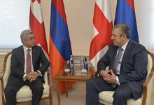 President Serzh Sargsyan&rsquo;s official visit to Georgia concluded with meeting held with Prime Minister Giorgi Kvirikashvili