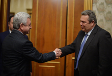 President receives Greek Minister of National Defense

