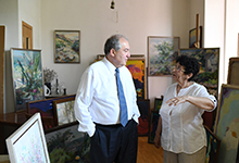 President visited the artist Hovhannes Zardarian&rsquo;s studio