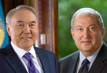 Kazakhstan President congratulates RA President Armen Sarkissian on Independence Day