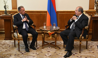 Շարունակվում է աշխատանքը Հայաստան ներդրումներ ներգրավելու ուղղությամբ.նախագահ Արմեն Սարգսյանն ընդունել է ֆրանսիացի հայտնի գործարար Անրի Պրոգլյոյին

