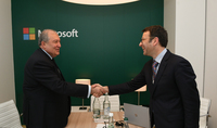 Microsoft could become an interesting partner for the Presidential ATOM project: President Sarkissian in Davos met with the Executive Vice President of the company&rsquo;s Worldwide Commercial Business (WCB) Judson Althoff