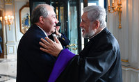 &ldquo;Let God save our Fatherland and you from evil&rdquo;: Catholicos Aram I of the Great House of Cilicia sent congratulations to President Armen Sarkissian on Easter holiday