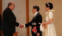Անկախության տոնի առթիվ նախագահ Արմեն Սարգսյանին շնորհավորել է   Ճապոնիայի կայսր Նարուհիթոն  