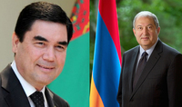 On the occasion of Independence Day President Armen Sarkissian received congratulations from the President of Turkmenistan