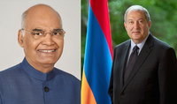 Индию и Армению объединяют тёплые и дружественные связи – по случаю Праздника Независимости Президента Армена Саркисяна поздравил Президент Индии