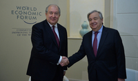 António Guterres congratulated President Armen Sarkissian: your country’s engagement in the international agenda in the framework of UN activities is extremely important
