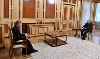 Президент Армен Саркисян принял Апостольского нунция Святого Престола, архиепископа Жозе Авелино Беттанкура