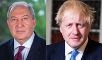 Նախագահ Արմեն Սարգսյանին Ամանորի և Սուրբ ծննդյան տոների առթիվ շնորհավորել է Միացյալ Թագավորության վարչապետ Բորիս Ջոնսոնը
