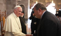 We are grateful for prayers and messages of peace of Your Holiness in our difficult times. President Armen Sarkissian sent a congratulatory message to His Holiness Pope Francis