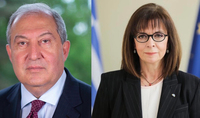 President Armen Sarkissian congratulated the President of Hellenic Republic with the Greek Independence Day and the 200th anniversary of liberating from the Ottoman yoke