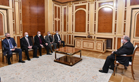 President Armen Sarkissian met with the Board members of the National Democratic Pole