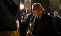 President Armen Sarkissian attended the Holy Easter Candlelight Divine Liturgy at St. Gayané Monastery