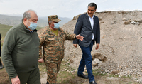 Be next to one another, be alert, and help each other. President Armen Sarkissian visited the boundary-line of the Khnatsakh community in Syunik