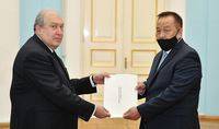 The newly appointed Ambassador of Mongolia to Armenia presented his credentials to President Armen Sarkissian