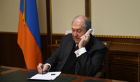 Le Président Armen Sarkissian a eu une conversation téléphonique avec le ministre de la Défense par intérim de la République d'Arménie Vagharshak Harutyunyan